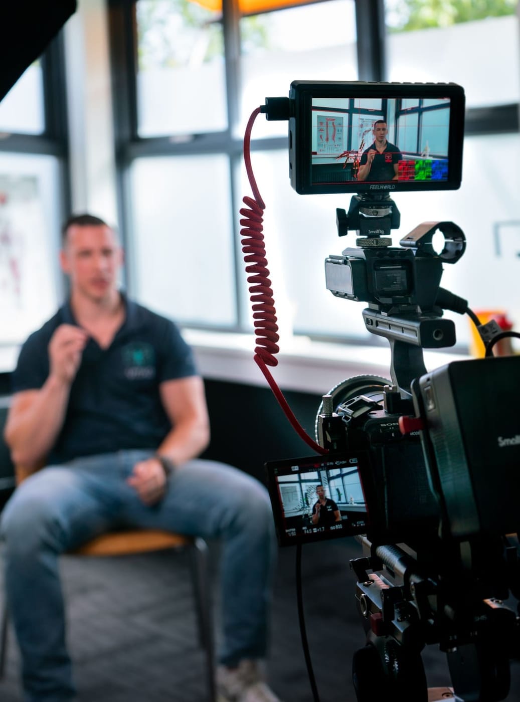 VitaQ video production behind the scenes — camera setup during brand film by 7EMPLE